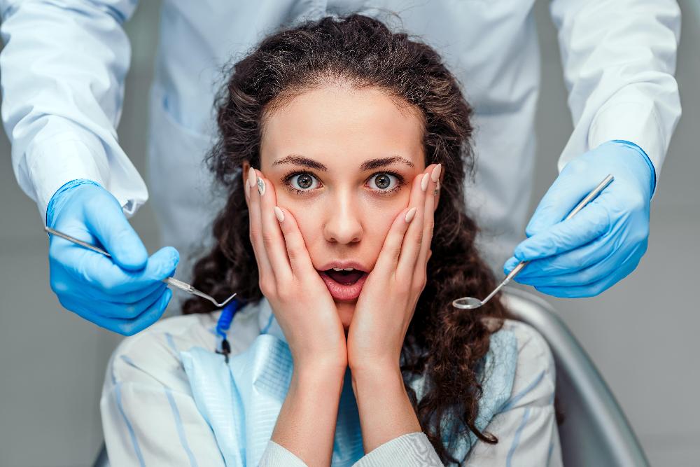 Woman anxious before receiving sedation dentistry, charlotte nc