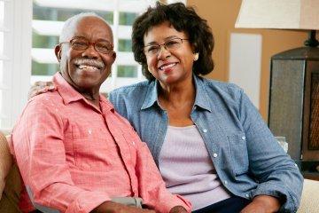 old couple with gorgeous smile