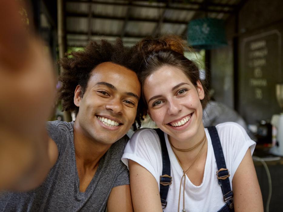 couple smiling in Weddington, NC