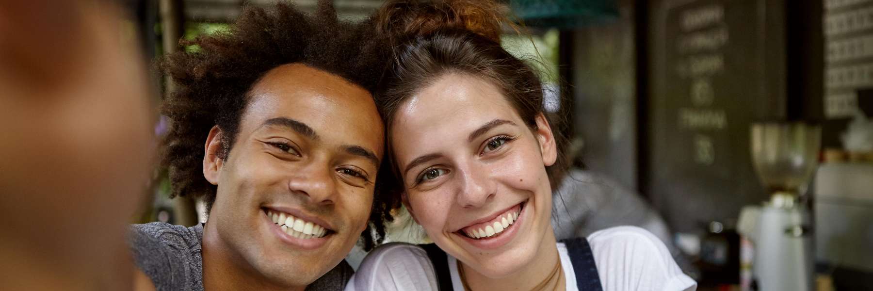 Couple with beautiful smile, south charlotte nc