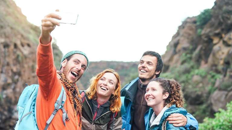 friends taking a picture in South Charlotte