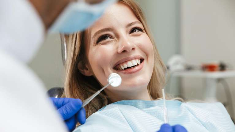 woman smiling after getting bioclear, south charlotte nc