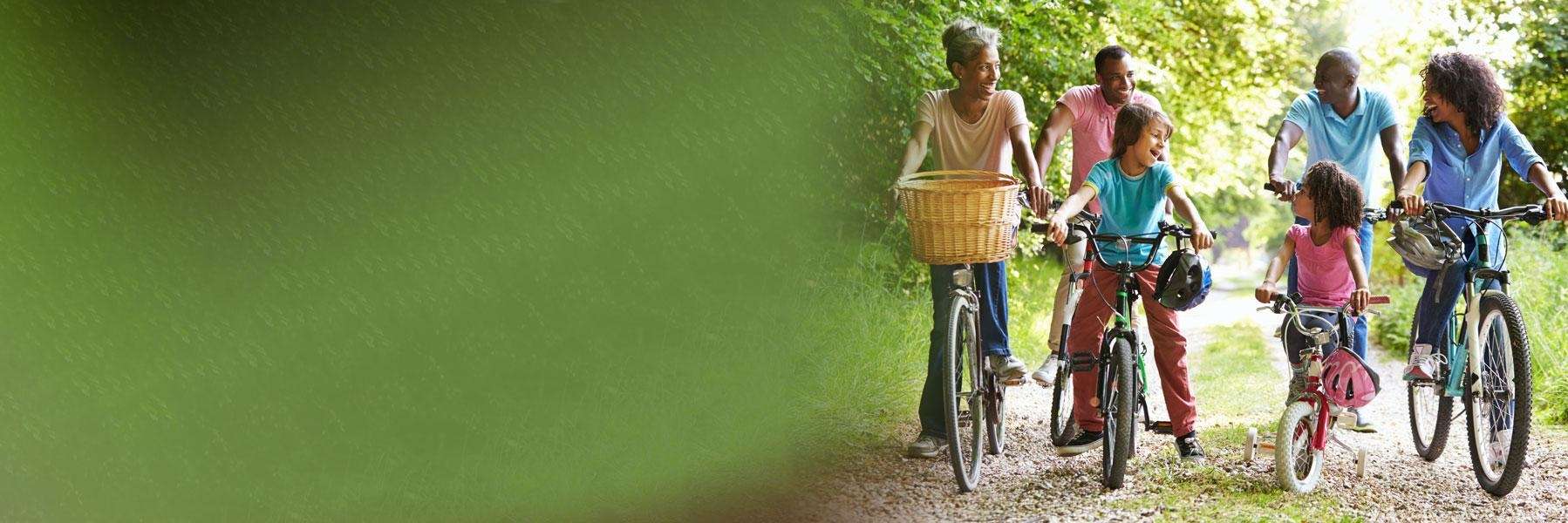 Kids riding in a bike