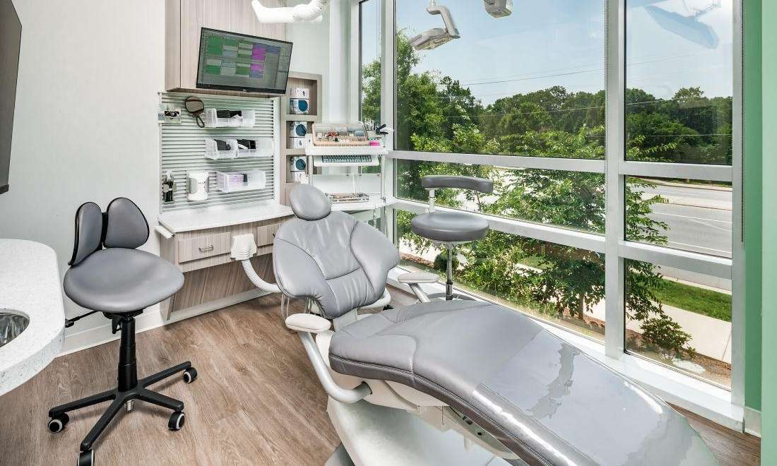 Dental chair in another view near weddington