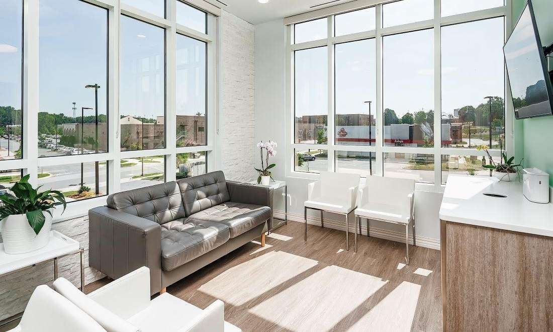 Reception area in weddington